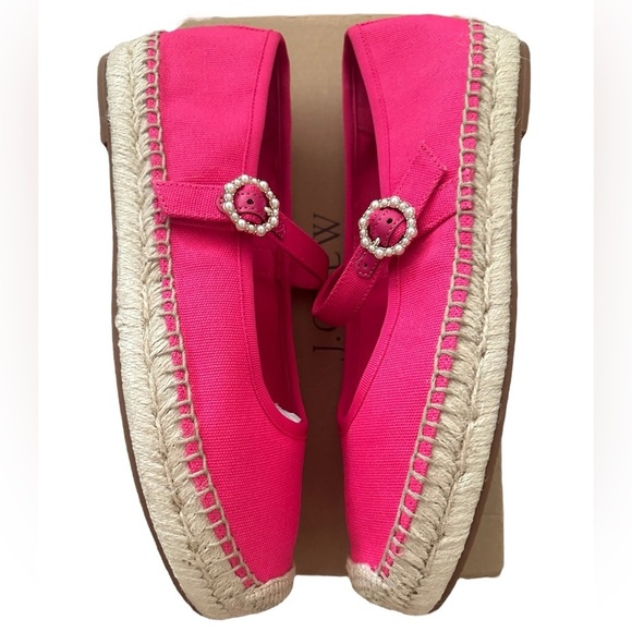 J. Crew Factory Shoes - NIB J. CREW FACTORY Canvas Mary Jane Espadrille Flats 9.5